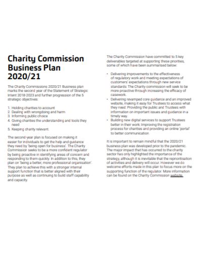 charity business plan uk.